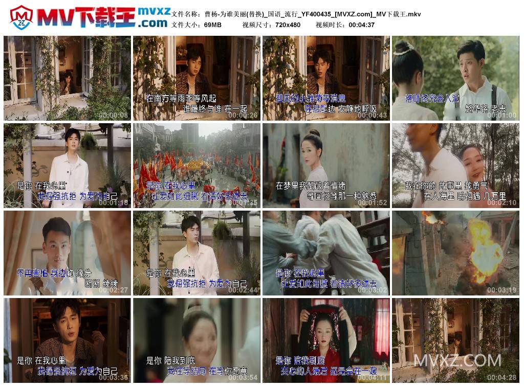 曹杨-为谁美丽(替换)_国语_流行_YF400435